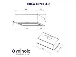 Витяжка Minola HBI 5214 WH 700 LED - мініатюра 10