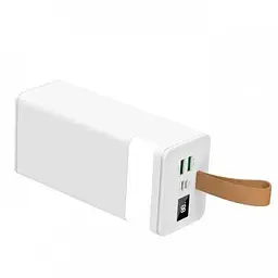 Портативний зовнішній акумулятор XO PR130 40000mAh PD 20W+USB QC22.5W (Білий) - мініатюра 2