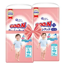 Набір трусики-підгузки GOO.N Plus для дітей 12-20 кг XL 76 шт.
