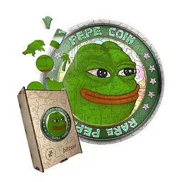 Пазл деревяний Пепе Pepe Coin, А5, Картонна коробка 35 елементів