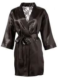 Пеньюар Cottelli Collection Lingerie Lace Kimono L/XL чорний - мініатюра 3