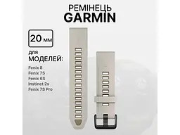 Ремінець Garmin Fenix 8 solar 20mm Gry/Dark Silicone 010-13391-06 - мініатюра 3