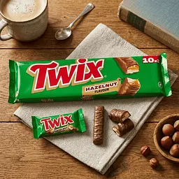 Шоколадні батончики Twix Hazelnut Chocolate Multipack 10 шт х 46 г - мініатюра 2