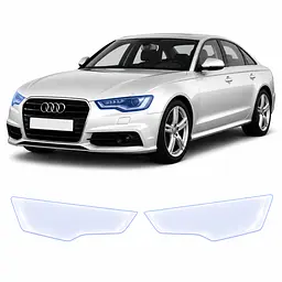Антигравійна захисна бронеплівка за лекалами для Audi A6 C7 2011-2018 - оптика (фари та ПТФ)
