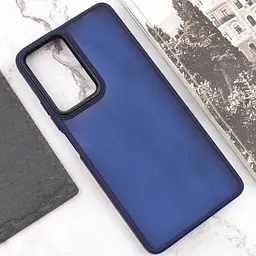 Чохол TPU+PC Lyon Frosted для Xiaomi Poco F5 Pro Navy Blue - мініатюра 4