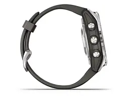 Смарт-годинник Garmin Fenix 7S Pro Solar Silver w. Graphite Band (010-02776-00/01) - мініатюра 4