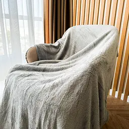 Плед LeLit гладкофарбований 180х200 см сірий (le2000000276762) - мініатюра 10