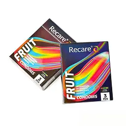 Презервативи Holographic Recare Fruit Flavour Condoms 3 шт, аромати: м'ята, банан, полуниця - мініатюра 4