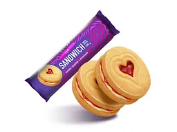 Печиво цукрове МІ-МІ "Jam Sandwich" фасоване 120г