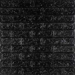 3D панель Sticker Wall самоклеюча 700x770x5мм цегла Чорна 019-5 SW-00000151