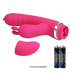 Вібратор-кролик Pretty Love Phoenix Vibrator Pink з мембранним стимулятором та рухомим язичком, 20.2х3.3 см рожевий - мініатюра 5