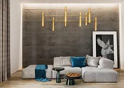 Люстра Tube chandelier, PikArt арт. 5299 Золотий Комплект: 100 см+120 см+150 см+200 см - мініатюра 2