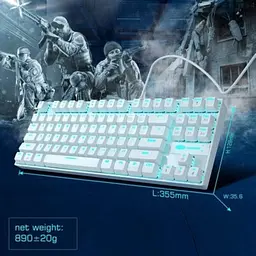 Клавіатура MageGee MK-STAR Blue Switch (6971969720268-UA) White - мініатюра 5