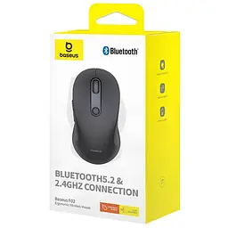 Миша бездротова Baseus F02 Ergonomic Bluetooth (B010555) Cluster Black - мініатюра 2