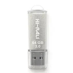Флеш-накопичувач USB 64Gb Rocket, Silver, USB 3.0 (HI-64GB3VCSL) Hi-Rali teh0029090