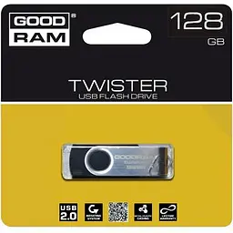 USB флеш накопичувач Goodram 128GB UTS2 Twister Black USB 2.0 (UTS2-1280K0R11) - мініатюра 2