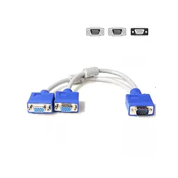 Y-кабель розгалужувач подвійник Splitter VGA роздвоювач - мініатюра 3