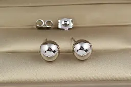 Сережки гвоздики Xuping Jewelry кульки 8 мм сріблясті