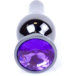 Анальна пробка Boss Of Toys Boss Series - Jewellery Dark Silver Butt Plug Purple, BS6400061, Срібний / Фіолетовий - мініатюра 2
