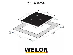 Варильна поверхня WEILOR WIS 433 BLACK - мініатюра 2