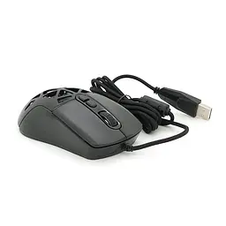 Миша провідна JEDEL GM1390, 7 кнопок, 1000/2400/3200/4800/6400/7200DPI, кабель 1,5 м. RGB підсвічування. Змінна панель. Black. Box