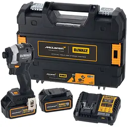 DeWALT Шурупокрут-дриль ударний аккумуляторний DeWALT McLaren F1 TEAM LIMITED EDITION 18В 2х5А·рік 205Нм 1000-2800-3250об/хв кейс ЗП 1.0кг