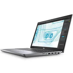Ноутбук Dell Precision 3561 Intel Core i7- 11850H, 15. 6, 16GB, 512GB SSD, NVIDIA T600 4GB, Windows 11 Pro, сірий - мініатюра 3