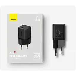 Зарядний пристрій Baseus GaN5 Fast Charger (mini) 1C 30W Black (CCGN070401) - мініатюра 4