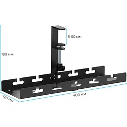 Органайзер для зберігання кабелів OfficePro CT230B Black [135512] - мініатюра 3
