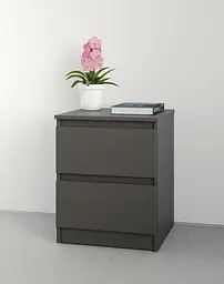 Приліжкова тумба MebelStar Нео 40x43x53 см Антрацит (MBS-1186) - мініатюра 2