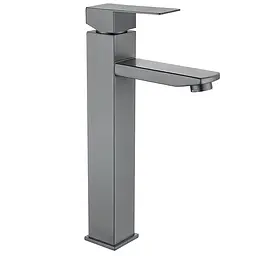 Змішувач для умивальника Mixxus KUB-001-High graphite MI6094 Графіт