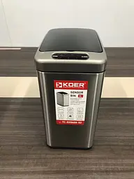 Відро для сміття сенсорне прямокутне Koer TC-020408-02 8 л нержавіюча сталь KR5588, Нержавіюча сталь - мініатюра 8