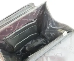 Барсетка чоловіча Giorgio Ferretti EF053 шкіряна 21х16х10 см Чорна - мініатюра 9