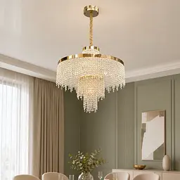 Золота багатоярусна LED люстра 376-600GD Artlight діаметром 60 см