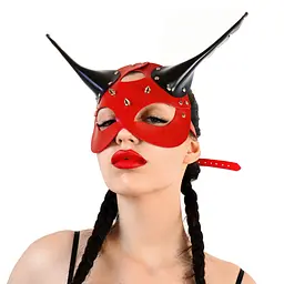 Шкіряна маска Art of Sex - Lucifer Red&Black Art of Sex SO9813 99739 - мініатюра 1