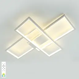 Люстра смарт світлодіодна керована ESLLSE SVEN 85W 3S 690x470x85 мм Білий