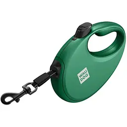 Повідець-рулетка для собак Waudog R-leash з контейнером для пакетів, світловідбивна стрічка, S, до 12 кг, 3 м, зелений - мініатюра 3