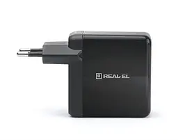 Мережевий зарядний пристрій REAL-EL CH-350 QC3.0 (2USB, 3A) Black (EL123160017) - мініатюра 6