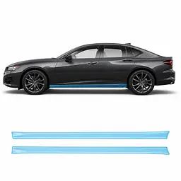 Антигравійна захисна бронеплівка за лекалами для Acura TLX II 2021 - нижня зона кузова пороги