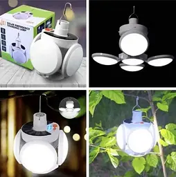 Акумуляторна кемпінгова LED-лампа з сонячною панелью Bailong 100W BL-2029 USB - мініатюра 3