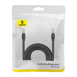 Кабель патч-корд RJ45 Baseus High Speed ​​CAT5 Gigabit Ethernet Cable (Round Cable) 10m B00133206111-07 Black - мініатюра 6