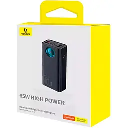 Зовнішній акумулятор Baseus Amblight Digital Display Quick Charge 65W 26800mAh Black [P10022402113-00] [108595] - мініатюра 6