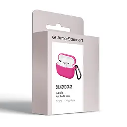 Силіконовий чохол для навушників Apple AirPods Pro, Silicone Case, рожевий, захисний чохол, ультратонкий і легкий, захист від подряпин, пилу та ударів, м"який силікон, ArmorStandart (ARM56077) - мініатюра 4