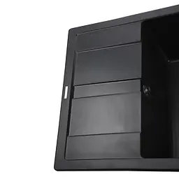 Кухонна мийка гранітна Globus Lux One чорний 650x500мм-А0002, Чорний - мініатюра 3
