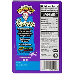 Жевательные конфеты Warheads Sour Lil' Worms 99 г - мініатюра 3