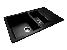 Кухонна мийка Miraggio LAPAS black (0002247) Граніт, Врізна, Чорний - мініатюра 3