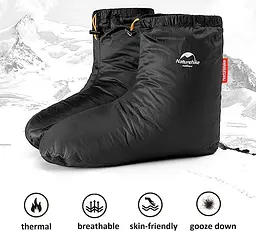 Черевики на гусячому пуху Naturehike NH18S023-T, розмір S, чорні - мініатюра 3