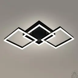 Смарт люстра керована світлодіодна SQUARE 3S 90 Вт 887x420x135 мм Чорна ESLLSE