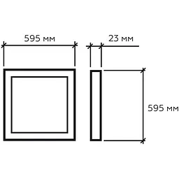 Світодіодний світильник Eurolamp LED 595х595 мм (рамка) 40W 5000K (LED-Panel-40/50(FR)) - мініатюра 4