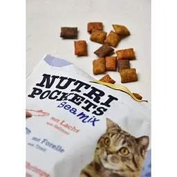 Вітамінні ласощі для котів GimCat Nutri Pockets Морський мікс повсякденний 150 г - мініатюра 9